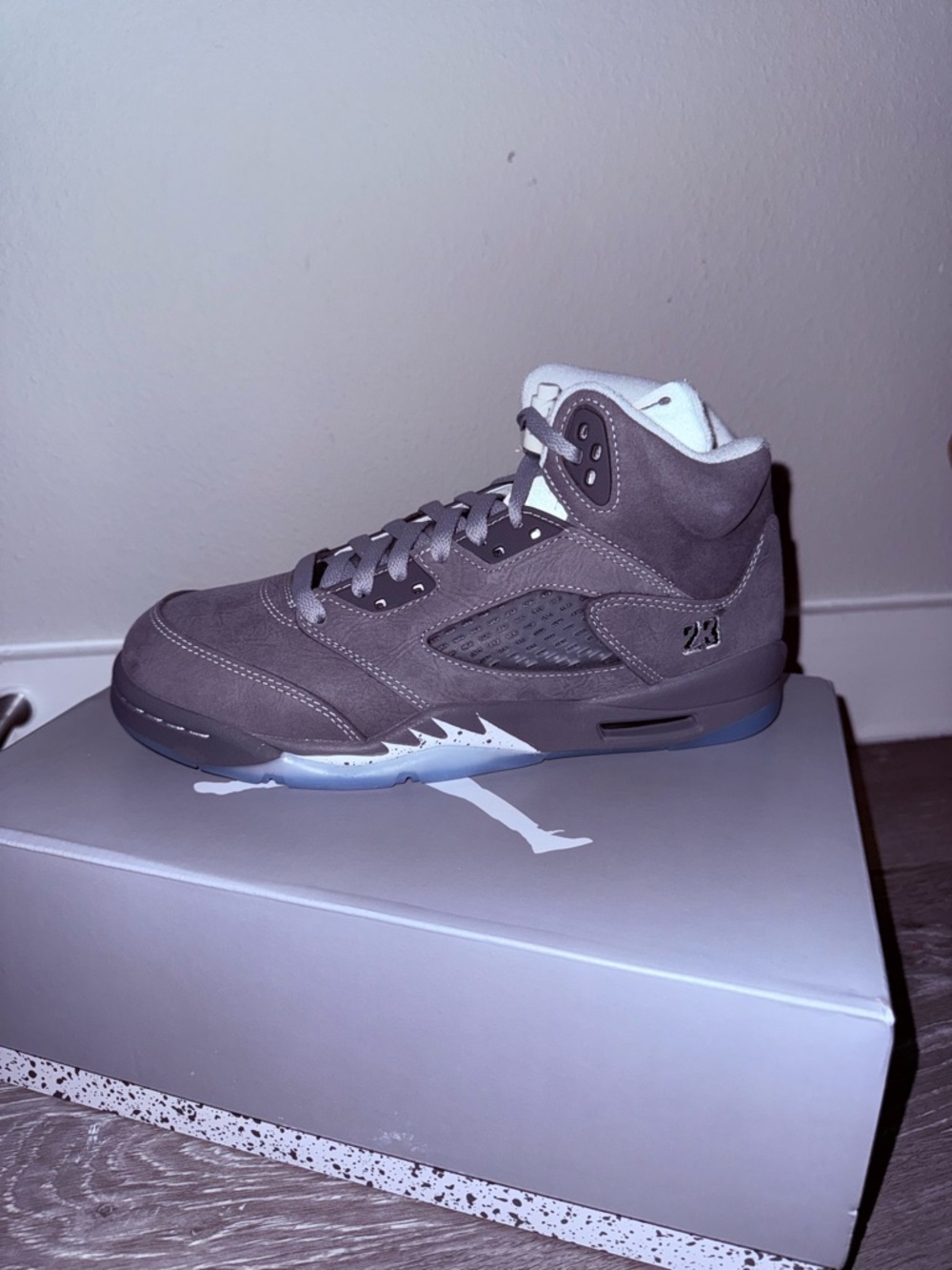 Jordan Kids Sneakers in Dark Gray and White